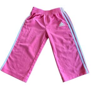 Adidas Baby Girl Pink Track Pants White Stripes 12 Months